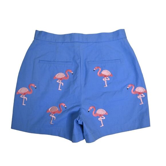 C J Laing NY Southampton Womens 6 Embroidered Flamingo Chino Shorts - Picture 2 of 9
